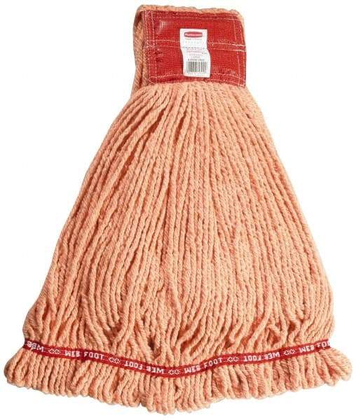 Rubbermaid - 5" Red Head Band, Large Blended Fiber Loop End Mop Head - 4 Ply, Use for General Purpose - Exact Tool & Supply