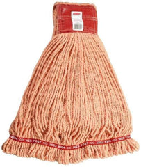 Rubbermaid - 5" Red Head Band, Large Blended Fiber Loop End Mop Head - 4 Ply, Use for General Purpose - Exact Tool & Supply