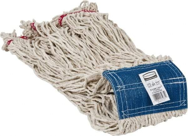 Rubbermaid - 5" Blue Head Band, X-Large Blended Fiber Loop End Mop Head - 4 Ply, Use for General Purpose - Exact Tool & Supply