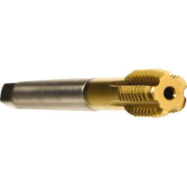 Emuge - 7/16-14 UNC 2BX Modified Bottoming Thread Forming Tap - Cobalt, TiN Finish, 3.937" OAL, 0.709" Thread Length, Right Hand Thread, Series Druck - Exact Tool & Supply