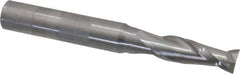 OSG - 17/64", 3/4" LOC, 5/16" Shank Diam, 2-1/2" OAL, 2 Flute, Solid Carbide Square End Mill - Single End, Uncoated, Spiral Flute, 30° Helix, Centercutting, Right Hand Cut, Right Hand Flute, Series 402 - Exact Tool & Supply