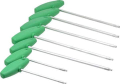 Wiha - 7 Piece T9 to T30 T-Handle Torx Key Set - T9, T10, T15, T20, T25, T27, T30 Torx Size - Exact Tool & Supply