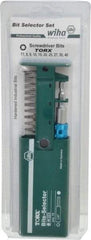 Wiha - 11 Piece, Screwdriver Bit Set - T7 to T40 Torx - Exact Tool & Supply