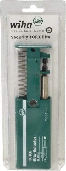 Wiha - 11 Piece, Screwdriver Bit Set - Tamper Resistant Torx - Exact Tool & Supply