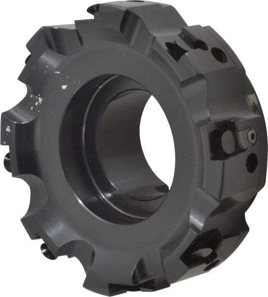 Kennametal - 8 Inserts, 4" Cut Diam, 1-1/2" Arbor Diam, 0.236" Max Depth of Cut, Indexable Square-Shoulder Face Mill - 0/90° Lead Angle, 1-3/4" High, SPHX 1205... Insert Compatibility, Series Fix-Perfect - Exact Tool & Supply
