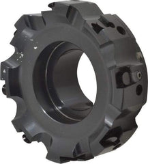 Kennametal - 8 Inserts, 4" Cut Diam, 1-1/2" Arbor Diam, 0.236" Max Depth of Cut, Indexable Square-Shoulder Face Mill - 0/90° Lead Angle, 1-3/4" High, SPHX 1205... Insert Compatibility, Series Fix-Perfect - Exact Tool & Supply