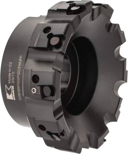 Kennametal - 10 Inserts, 5" Cut Diam, 1-1/2" Arbor Diam, 0.236" Max Depth of Cut, Indexable Square-Shoulder Face Mill - 0/90° Lead Angle, 2-3/8" High, SPHX 1205... Insert Compatibility, Series Fix-Perfect - Exact Tool & Supply