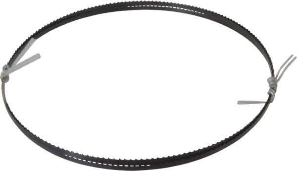 Disston - 6 TPI, 7' 9-1/2" Long x 1/4" Wide x 0.025" Thick, Welded Band Saw Blade - Carbon Steel, Toothed Edge, Raker Tooth Set, Hard Back, Contour Cutting - Exact Tool & Supply