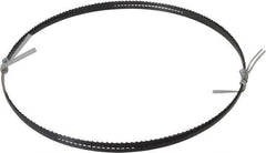 Disston - 6 TPI, 7' 9-1/2" Long x 1/4" Wide x 0.025" Thick, Welded Band Saw Blade - Carbon Steel, Toothed Edge, Raker Tooth Set, Hard Back, Contour Cutting - Exact Tool & Supply