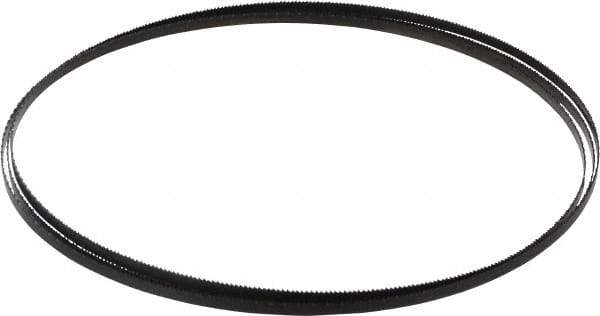 Disston - 14 TPI, 7' 9-1/2" Long x 1/4" Wide x 0.025" Thick, Welded Band Saw Blade - Carbon Steel, Toothed Edge, Raker Tooth Set, Hard Back, Contour Cutting - Exact Tool & Supply