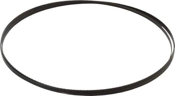Disston - 18 TPI, 7' 9-1/2" Long x 1/4" Wide x 0.025" Thick, Welded Band Saw Blade - Carbon Steel, Toothed Edge, Raker Tooth Set, Hard Back, Contour Cutting - Exact Tool & Supply