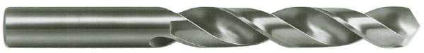 SGS - 21/64" 118° Solid Carbide Jobber Drill - Bright Finish, Right Hand Cut, Spiral Flute, Straight Shank, 4" OAL, Faceted Point - Exact Tool & Supply