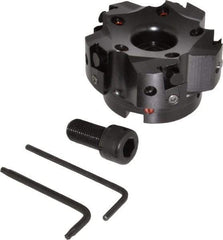 Kennametal - 5 Inserts, 3" Cut Diam, 1" Arbor Diam, 0.394" Max Depth of Cut, Indexable Square-Shoulder Face Mill - 0/90° Lead Angle, 1-3/4" High, BGHX 15L5... Insert Compatibility, Through Coolant, Series Fix-Perfect - Exact Tool & Supply