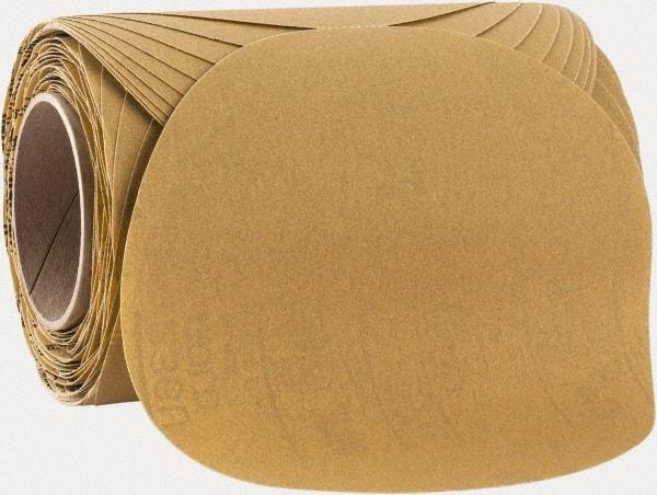 3M - 8" Diam, 150 Grit FEPA, Aluminum Oxide Adhesive PSA Disc - Very Fine Grade, Gold, A Weighted Backing, Flexible, Use with Random Orbital Sanders - Exact Tool & Supply