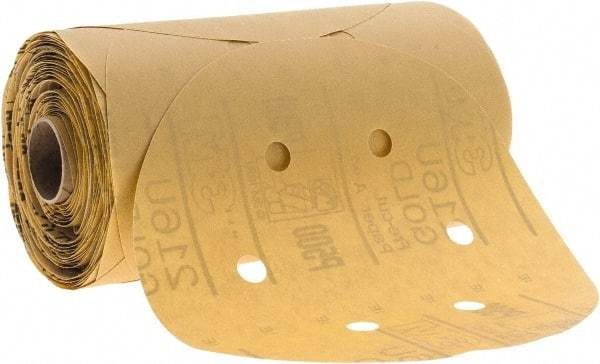 3M - 6" Diam, 800 Grit Aluminum Oxide Adhesive PSA Disc - Super Fine Grade, Gold, A Weighted Backing, Flexible, Use with Random Orbital Sanders - Exact Tool & Supply