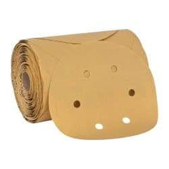 3M - 6" Diam, 180 Grit FEPA, Aluminum Oxide Adhesive PSA Disc - Very Fine Grade, Gold, A Weighted Backing, Flexible, Use with Random Orbital Sanders - Exact Tool & Supply