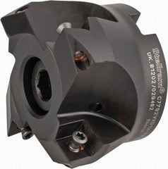 Kennametal - 2-1/2" Cut Diam, 0.098" Max Depth, 1" Arbor Hole, 4 Inserts, XD 12 Insert Style, Indexable Copy Face Mill - C7792VXD12-A2.50Z04R Cutter Style, 1.574" High, Through Coolant, Series 7792 - Exact Tool & Supply