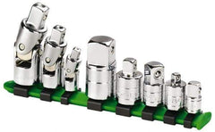 SK - 8 Piece Universal & Socket Adapter Set - 1/4F x 3/8M, 3/8F x 1/4M, 3/8F x 1/2M, 1/2F x 3/8M, 1/2F x 3/4M" 1/4, 3/8, 1/2" - Exact Tool & Supply