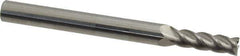 Accupro - 5mm, 16mm LOC, 6mm Shank Diam, 63mm OAL, 4 Flute, Solid Carbide Square End Mill - Single End, Uncoated, Spiral Flute, 40° Helix, Centercutting, Right Hand Cut, Right Hand Flute - Exact Tool & Supply
