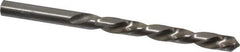 Made in USA - 19/64" 118° High Speed Steel Jobber Drill - Bright Finish, Left Hand Cut, Spiral Flute, Straight Shank, 4-3/8" OAL, Standard Point - Exact Tool & Supply