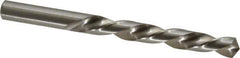 Made in USA - 1/2" 118° High Speed Steel Jobber Drill - Bright Finish, Left Hand Cut, Spiral Flute, Straight Shank, 6" OAL, Standard Point - Exact Tool & Supply