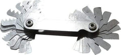 SPI - 30 Leaf, 4 to 42 TPI Range, Steel Screw Pitch Gage - 60° Thread Angle - Exact Tool & Supply