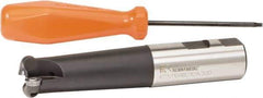 Kennametal - 3/4" Cut Diam, 1" Shank Diam, 5.28" OAL, Indexable Ball Nose End Mill - Exact Tool & Supply