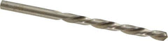 Made in USA - #7 118° High Speed Steel Jobber Drill - Bright Finish, Left Hand Cut, Spiral Flute, Straight Shank, 3-5/8" OAL, Standard Point - Exact Tool & Supply