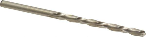 Made in USA - #20 118° High Speed Steel Jobber Drill - Bright Finish, Left Hand Cut, Spiral Flute, Straight Shank, 3-1/4" OAL, Standard Point - Exact Tool & Supply