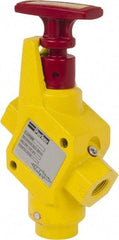 Parker - 1/2" NPT Safety Lockout Valve - 3-Way, 2 Position, Handle, 9.5 CV Rate, 250 Max psi & 160°F Max Temp - Exact Tool & Supply