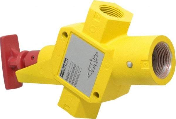Parker - 1" NPT Safety Lockout Valve - 3-Way, 2 Position, Handle, 9.5 CV Rate, 250 Max psi & 160°F Max Temp - Exact Tool & Supply