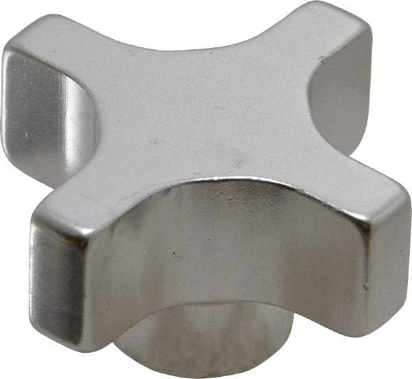 Gibraltar - 38.1mm Head Diam, 4 Point Lobed Knob - Aluminum - Exact Tool & Supply