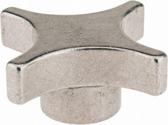 Gibraltar - 76.2mm Head Diam, 4 Point Lobed Knob - M16x2 Hole, Aluminum - Exact Tool & Supply