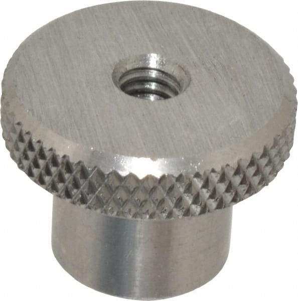 Gibraltar - 1" Head, Knurled Knob - Tapped Thru, Stainless Steel - Exact Tool & Supply