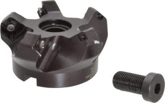Kennametal - 62.99mm Cut Diam, 1" Arbor Hole, 6.6mm Max Depth of Cut, 45° Indexable Chamfer & Angle Face Mill - 5 Inserts, SEKT 1404... Insert, Right Hand Cut, 5 Flutes, Series KSSM - Exact Tool & Supply