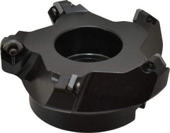 Kennametal - 100.08mm Cut Diam, 1-1/4" Arbor Hole, 6.6mm Max Depth of Cut, 45° Indexable Chamfer & Angle Face Mill - 5 Inserts, SEKT 1404... Insert, Right Hand Cut, 5 Flutes, Series KSSM - Exact Tool & Supply