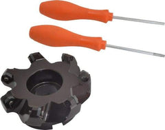 Kennametal - 100.08mm Cut Diam, 1-1/4" Arbor Hole, 6.6mm Max Depth of Cut, 45° Indexable Chamfer & Angle Face Mill - 7 Inserts, SEKT 1404... Insert, Right Hand Cut, 7 Flutes, Series KSSM - Exact Tool & Supply