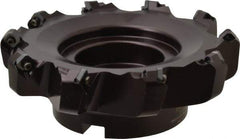 Kennametal - 160.02mm Cut Diam, 1-1/2" Arbor Hole, 6.6mm Max Depth of Cut, 45° Indexable Chamfer & Angle Face Mill - 10 Inserts, SEKT 1404... Insert, Right Hand Cut, 10 Flutes, Series KSSM - Exact Tool & Supply