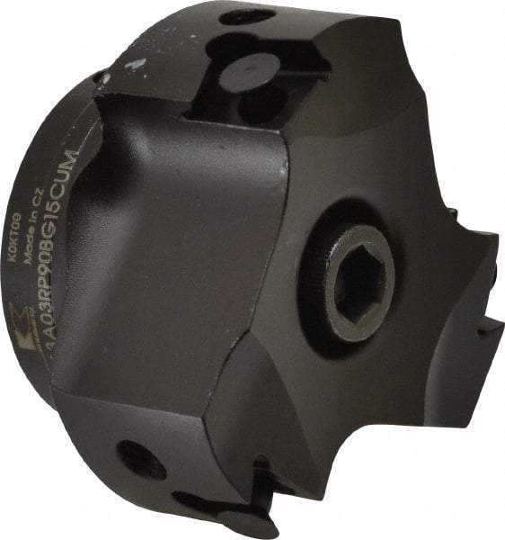 Kennametal - 3 Inserts, 2-1/2" Cut Diam, 3/4" Arbor Diam, 0.394" Max Depth of Cut, Indexable Square-Shoulder Face Mill - 0/90° Lead Angle, 39.88mm High, BGHX 15L5... Insert Compatibility, Series Fix-Perfect - Exact Tool & Supply