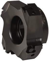 Kennametal - 4 Inserts, 4" Cut Diam, 1-1/4" Arbor Diam, 0.394" Max Depth of Cut, Indexable Square-Shoulder Face Mill - 0/90° Lead Angle, 1-3/4" High, BGHX 15L5... Insert Compatibility, Series Fix-Perfect - Exact Tool & Supply