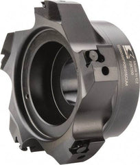 Kennametal - 5 Inserts, 5" Cut Diam, 1-1/2" Arbor Diam, 0.394" Max Depth of Cut, Indexable Square-Shoulder Face Mill - 0/90° Lead Angle, 60.45mm High, BGHX 15L5... Insert Compatibility, Series Fix-Perfect - Exact Tool & Supply