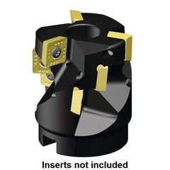Kennametal - 15 Inserts, 2-1/2" Cut Diam, 1" Arbor Diam, 50.93mm Max Depth of Cut, Indexable Square-Shoulder Face Mill - 0/90° Lead Angle, 2-3/4" High, SD.T 43.. Insert Compatibility, Through Coolant, Series KSSP - Exact Tool & Supply