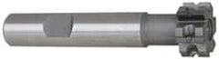 Whitney Tool Co. - 1/32" Radius, 1/16" Circle Diam, 3/4" Cutter Diam, 3/8" Cutting Width, Shank Connection, Concave Radius Cutter - 1/2" Shank Diam, 3" OAL, Carbide-Tipped, Uncoated, Profile Ground, 6 Teeth, Weldon Flat - Exact Tool & Supply
