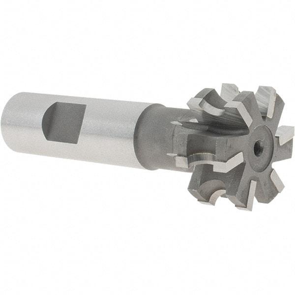 Whitney Tool Co. - 5/32" Radius, 5/16" Circle Diam, 1-5/16" Cutter Diam, 5/8" Cutting Width, Shank Connection, Concave Radius Cutter - 3/4" Shank Diam, 3-1/2" OAL, Carbide-Tipped, Uncoated, Profile Ground, 6 Teeth, Weldon Flat - Exact Tool & Supply