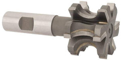 Whitney Tool Co. - 3/8" Radius, 3/4" Circle Diam, 1-7/8" Cutter Diam, 1-1/4" Cutting Width, Shank Connection, Concave Radius Cutter - 3/4" Shank Diam, 4" OAL, Carbide-Tipped, Uncoated, Profile Ground, 6 Teeth, Weldon Flat - Exact Tool & Supply