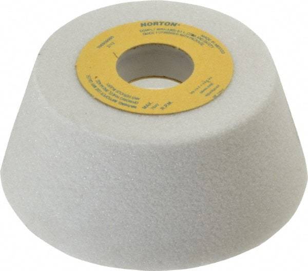 Norton - 3" Diam, 3/4" Hole Size, 1-1/4" Overall Thickness, 60 Grit, Type 11 Tool & Cutter Grinding Wheel - Medium Grade, Aluminum Oxide, J Hardness, Vitrified Bond, 7,640 RPM - Exact Tool & Supply