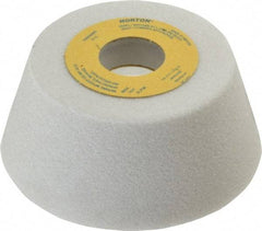 Norton - 3" Diam, 3/4" Hole Size, 1-1/4" Overall Thickness, 60 Grit, Type 11 Tool & Cutter Grinding Wheel - Medium Grade, Aluminum Oxide, J Hardness, Vitrified Bond, 7,640 RPM - Exact Tool & Supply