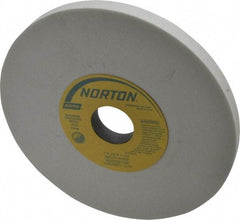 Norton - 7" Diam x 1-1/4" Hole x 1/2" Thick, K Hardness, 100 Grit Surface Grinding Wheel - Aluminum Oxide, Type 1, Fine Grade, 3,600 Max RPM, Vitrified Bond, No Recess - Exact Tool & Supply