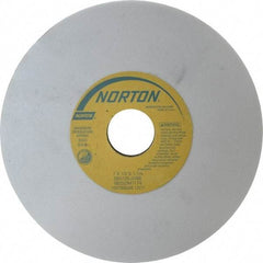 Norton - 7" Diam x 1-1/4" Hole x 1/2" Thick, J Hardness, 120 Grit Surface Grinding Wheel - Aluminum Oxide, Type 1, Fine Grade, 3,600 Max RPM, Vitrified Bond, No Recess - Exact Tool & Supply