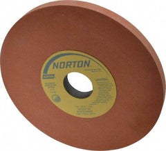 Norton - 7" Diam x 1-1/4" Hole x 1/2" Thick, Q Hardness, 220 Grit Surface Grinding Wheel - Aluminum Oxide, Type 1, Very Fine Grade, 3,600 Max RPM, Vitrified Bond, No Recess - Exact Tool & Supply